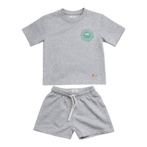 Boys Here Comes The Sun Grey Set Shorts and T-shirt