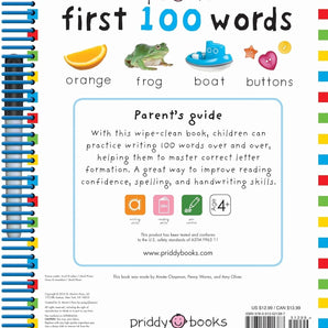 Wipe Clean: First 100 Words Extended Edition: Includes Wipe Clean Pen