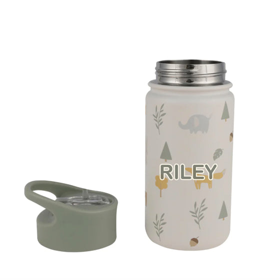 Personalised Woodland Insulated Water Bottle - 420 ml