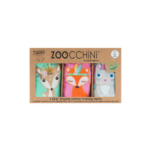 3 Piece Organic Potty Training Pants Set - Zoo Friends 2T/3T (Girls)