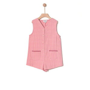 Yell Oh! Seersucker Rose Girls Jumpsuit | Jumpsuit Girl