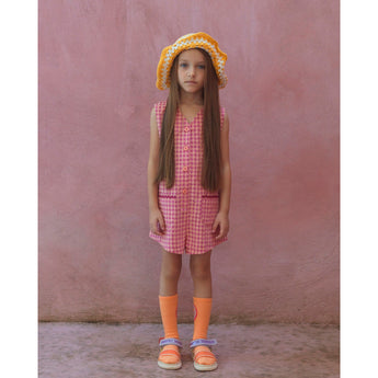 Yell Oh! Seersucker Rose Girls Jumpsuit | Jumpsuit Girl