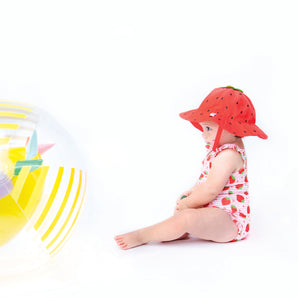 Ruffled Swimsuit with Protective Sun Coverage Design