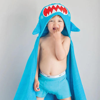 Zoocchini Baby Hooded Towel | Cotton Terry Absorbent Bath Wrap