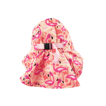 Zoocchini Flamingo Cape Sun Hat Upf 50+ | Kids Uv Protection Hat