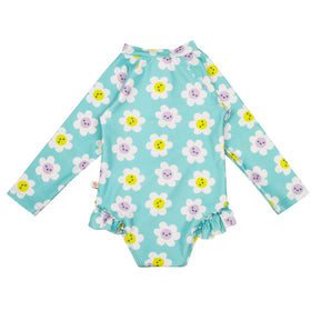 Zoocchini Girls Long Sleeve Swimsuit | Upf 50+ Sun Protection