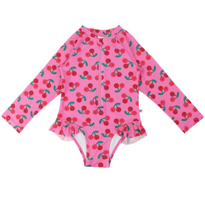 Zoocchini Girls Long Sleeve Swimsuit | Upf 50+ Sun Protection