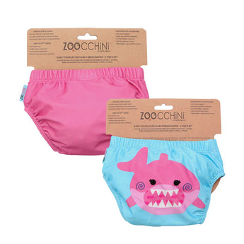 Zoocchini Reusable Swim Diaper 2 Piece Set | Eco Friendly Baby Swim