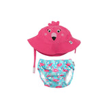 Zoocchini Reusable Swim Diaper & Sun Hat Set | Upf 50+ Baby Swimwear