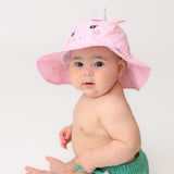 Zoocchini Reusable Swim Diaper & Sun Hat Set | Upf 50+ Baby Swimwear