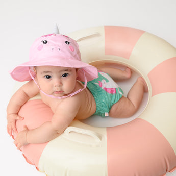 Zoocchini Reusable Swim Diaper & Sun Hat Set | Upf 50+ Baby Swimwear