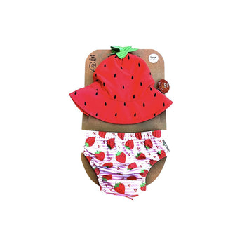 Zoocchini Reusable Swim Diaper & Sun Hat Set | Upf 50+ Baby Swimwear