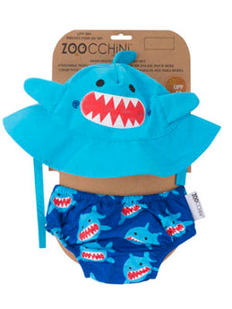 Zoocchini Reusable Swim Diaper & Sun Hat Set | Upf 50+ Baby Swimwear