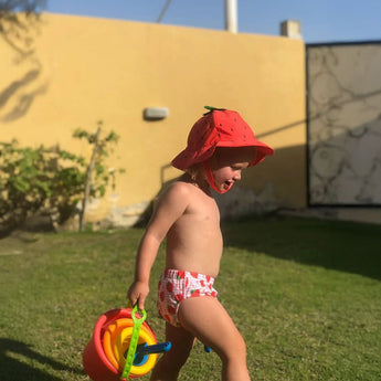 Zoocchini Reusable Swim Diaper & Sun Hat Set | Upf 50+ Baby Swimwear