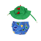 Zoocchini Reusable Swim Diaper & Sun Hat Set | Upf 50+ Baby Swimwear