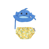 Zoocchini Reusable Swim Diaper & Sun Hat Set | Upf 50+ Baby Swimwear
