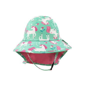Zoocchini Unicorn Cape Sun Hat Upf 50+ | Kids Uv Protection Hat