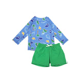 Zoocchini Upf 50+ Rashguard Swim Top & Short Set For Kids