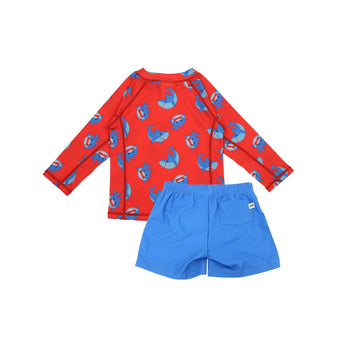 Zoocchini Upf 50+ Rashguard Swim Top & Short Set For Kids