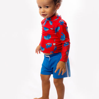 Zoocchini Upf 50+ Rashguard Swim Top & Short Set For Kids