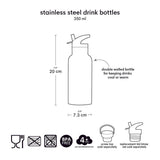 A Little Lovely Company Stainless Steel Water Bottle 350ml - My Little Thieves