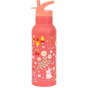 A Little Lovely Company Stainless Steel Water Bottle 500ml | Kids School Bottle - My Little Thieves