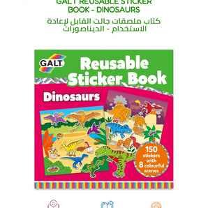 Galt Resusable Sticker Book Dinosaurs