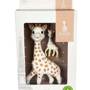 Sophie la girafe Gift Set + Keychain – Natural Teether for Baby