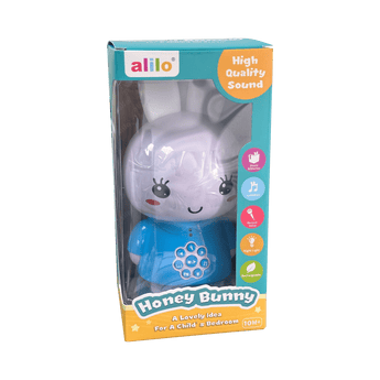 Alilo - Honey Bunny, G6 – Blue | With over 60 popular nursery rhymes and bedtime stories | Night Light for Kids, Rechargeable | 10 M+ - My Little Thieves