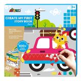 Avenir Create My First Story Book - Cars | Mosaic Junior Kit: Fun DIY Activity for Kids - Improve Coordination and Perception of Colors | Ideal gift for Kids 3+ - My Little Thieves