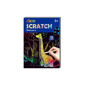 Avenir - Mini Scratch Book Dinosaurs | easy - to - use activity book is perfect for unleashing your child's imagination and creativity, while also fostering essential skills such as motor skills, hand - eye coordination, and manual dexterity | Ages 3+ - My Little Thieves