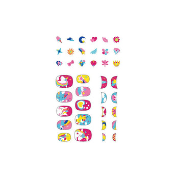 Avenir - Nail Stickers Fluorescent - Under the sea Multicolour |Peel sticker for edge to avoid tearing, remove the glue using soap or acetone | Ages 3+ - My Little Thieves