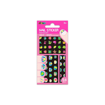 Avenir - Nail Stickers Fluorescent - Under the sea Multicolour |Peel sticker for edge to avoid tearing, remove the glue using soap or acetone | Ages 3+ - My Little Thieves