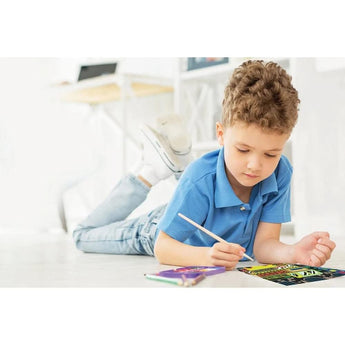 Avenir Scratch - Dinos | Arts & Crafts, Greeting Cards Set | Make Beautiful Greetings Cards | Scratch Art 3+ - My Little Thieves