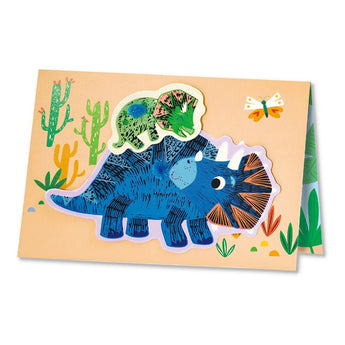 Avenir Scratch - Dinos | Arts & Crafts, Greeting Cards Set | Make Beautiful Greetings Cards | Scratch Art 3+ - My Little Thieves