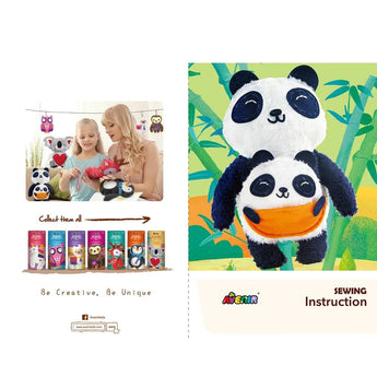 Avenir Sewing My First Doll - Mom & Baby Panda Kit | Create a Super Soft Panda Bear, Develop Motor Skills & Creativity | Safe and Educational - Trusted Art, Learning, and Entertainment for Kids 3+ - My Little Thieves