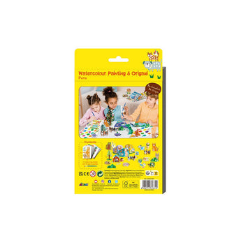 Avenir - Watercolour Painting & Origami - Dinos Multicolour | Encourage your child to be creative, great activity for rainy days, indoor play, travel and holidays | Ages 3+ - My Little Thieves