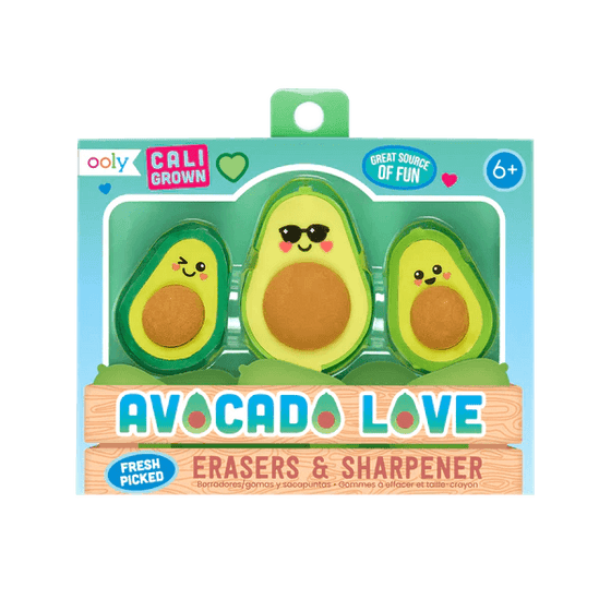 Avocado Love Eraser and Sharpener - Set of 3 - My Little Thieves