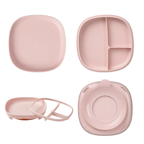 b.box 2 in 1 suction plate | Strong suction base | Removable divider to age up | Grows with your child | Curved sides for easy scooping | Dishwasher Safe | From 6m+