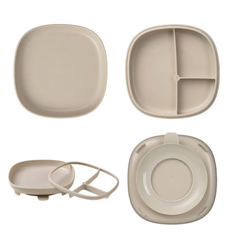 b.box 2 in 1 suction plate | Strong suction base | Removable divider to age up | Grows with your child | Curved sides for easy scooping | Dishwasher Safe | From 6m+