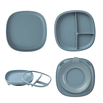b.box 2 in 1 suction plate | Strong suction base | Removable divider to age up | Grows with your child | Curved sides for easy scooping | Dishwasher Safe | From 6m+
