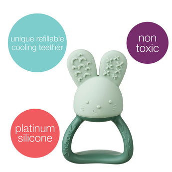 b.box Chill + Fill Teether – Sage | Fillable Water Teething Toy for Babies | Soothing Relief for Sore Gums | Chillable Design | 3m+