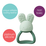 b.box Chill + Fill Teether – Sage | Fillable Water Teething Toy for Babies | Soothing Relief for Sore Gums | Chillable Design | 3m+