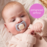 b.box Pacifier Silicone 2 Twin Pack – Ocean/Sky | Soft Orthodontic Soother for Newborns | Lightweight & Durable Design | 0m+