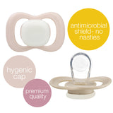 b.box Pacifier Silicone 2 Twin Pack – Ocean/Sky | Soft Orthodontic Soother for Newborns | Lightweight & Durable Design | 0m+