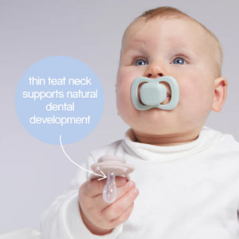 b.box Pacifier Silicone 2 Twin Pack – Ocean/Sky | Soft Orthodontic Soother for Newborns | Lightweight & Durable Design | 0m+