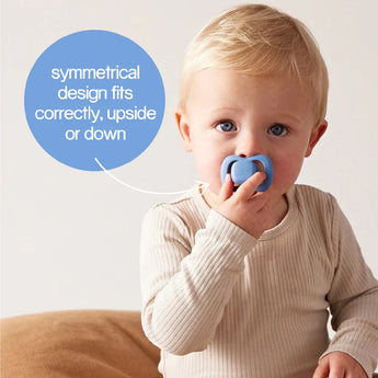 b.box Pacifier Silicone 2 Twin Pack – Ocean/Sky | Soft Orthodontic Soother for Newborns | Lightweight & Durable Design | 0m+