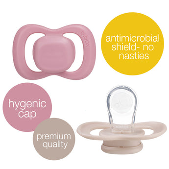 b.box Pacifier Silicone 2 Twin Pack – Ocean/Sky | Soft Orthodontic Soother for Newborns | Lightweight & Durable Design | 0m+