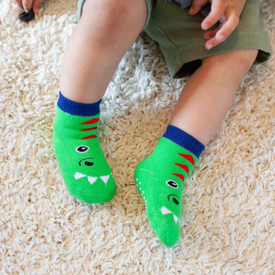 Baby Terry 3 pc Socks set - Devin The Dinosaur (0-24 M) - My Little Thieves