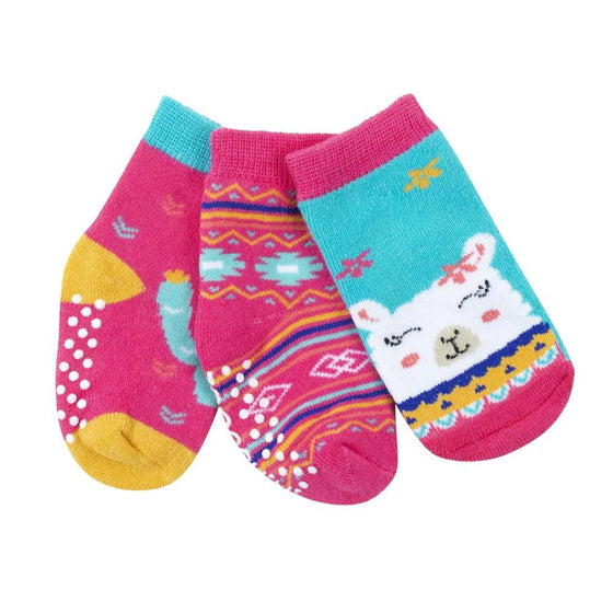 Baby Terry 3 pc Socks set - Laney the Llama (0-24 M) - My Little Thieves